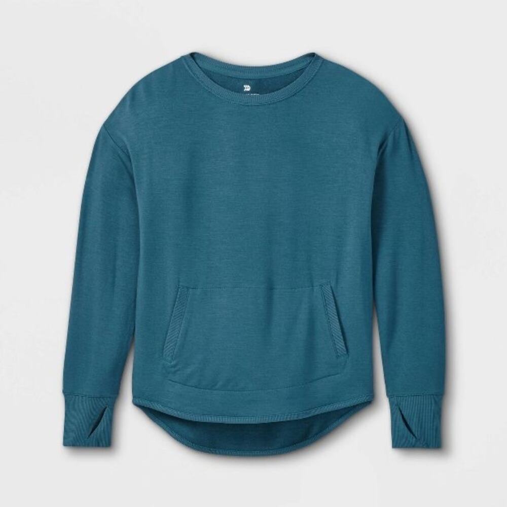 All In Motion Unisex Cozy Lightweight Fleece Crewneck Sweatshirt NWT Sz XS 4 5